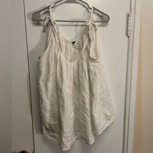Old Navy White Tie Tank Top